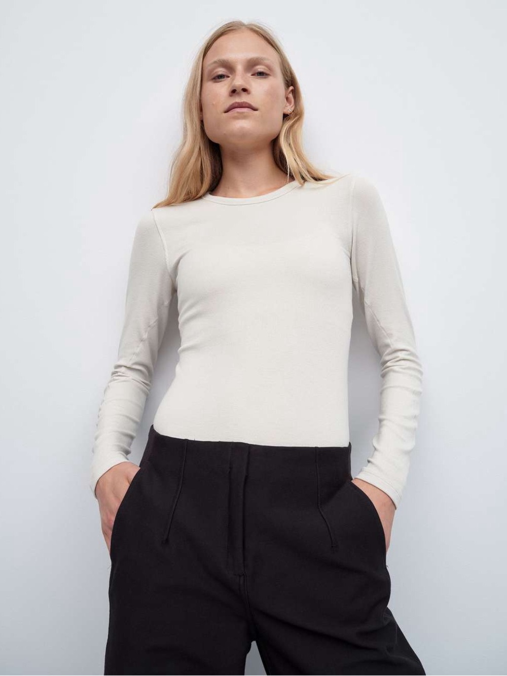 7. Lululemon Hold Tight Long-Sleeve Shirt Ribbed Bone NWT